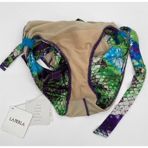 La Perla Python BEYONCE Instyle Gorgeous Sequin One Piece Swim Suit US 8 NWT - Picture 5 of 12